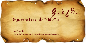 Gyurovics Ádám névjegykártya
